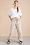 Beige Girl's Parachute Pants 2 Piece Suit 20392 - 3