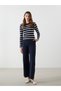 Lcw Vision Indigo Standard Fit Straight Linen Blend Women's Pants