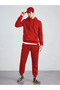 Men's Basic Plain Oversize 3 Thread Raised Tracksuit Suit