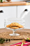 Rgy077 Bubbles Footed Glass Cake Dish, Cake / Cake / Dessert Stylish Presentation Stand 19 cm - 2