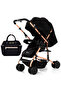 Teknum Reversible Trip Stroller w/Ace Diaper Bag-Black