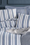 Navy Blue Double Sport Striped Duvet Cover Set - Juck - 5