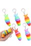 Slug Keychain Snail Keyring - Articulated Caterpillar Toy Stress Relief Bag Ornament