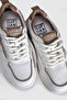 Genuine Leather Lace-Up Comfort Sole Women's Sneaker Shoes Beige