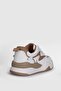 Genuine Leather Lace-Up Comfort Sole Women's Sneaker Shoes Beige - 3
