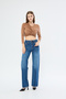 Women's High Waist Lycra Wide Leg Wide Leg Jean Pants - 4