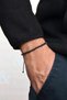 Men's Black Bracelet with Minimal Hematite Stones Suitable for Daily Wear