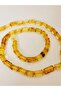 Original Special Design Cylinder Cut Necklace 50cm Amber Necklace