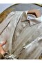Stone Color Nurgul Print Half-Bolero Dress - Ge751 - 2