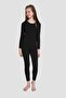 Girl's Black Bottom Top Thermal Suit Underwear - 3