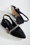 Women's Stylish Stone Detailed Heeled (1-4 cm) Shoes