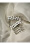 2 Pieces White Mini Comb Buckle, Engagement-Wedding-Wedding Comb Buckle - 5