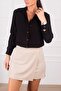 Women's Black Patterned Long Sleeve Shirt ARM-24K001023 - 3
