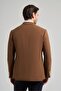 Men's Striped Patterned Seersucker Mono Collar Flexible 6 Drop Slim Fit Jacket 1002250122 - 5