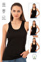 Özkan 0111 Pack of 3 Women's 100% Cotton Ribbed Flexible Comfortable Ribbed Thick Strap Knitted Undershirt