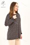 Women's Middle-Aged and Above Polka Dot Printed Lycra Black Mother Combed Cotton Blouse - 2