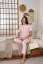 Women's Summer Short Sleeve Combed Cotton Single Jersey Fabric Pajamas Set - 8