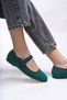 Gisnalore Women's Ballerinas 0012277 Matte Green - 5