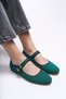 Gisnalore Women's Ballerinas 0012277 Matte Green