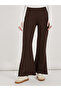 Solid Fit and Flare Leggings with Slit Hem - 3