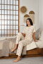 Women's Summer Short Sleeve Combed Cotton Single Jersey Fabric Pajamas Set - 7