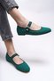 Gisnalore Women's Ballerinas 0012277 Matte Green - 2