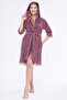 Lace Size Jacquard Bamboo Cotton Dressing Gown