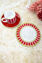Red Pink Pip Studio Love Birds Compatible Embroidered Cocktail Napkin - 1 Piece - 4