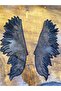Black Double Towel Embroidery Embroidery Wing Collar Suit Applique 32X10 cm - 6