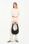 Cluody Bag Black Baguette Women's Quilted / Quilted Puff Hand and Shoulder Bag Length: 25 Width: 35 Handle: 60 cm - 3