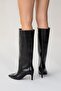 Cami̇la Black Skin Women's Heeled Boots - 8