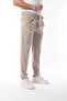Men's Pleated Transitional Trousers Stretch Fabric Fabric Beige - Slim Fit & Normal Waist - 5