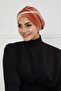 Double Color Velvet Bonnet,B-23K,Salmon - Cream - 3