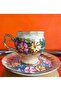 Perviz Lebriz Porcelain Hand Painted Set of 2 Coffee Cups - 8