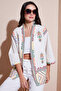 Embroidered Cotton Oversize Fit Three Quarter Sleeve Kimono Kimono 676272