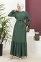 Lara Fabric Tie Dress - Emerald Green / E0124