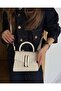 Gold Double Buckle Bag Cream - 5