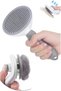 Luxurious Automatic Key Animal Brush - Cat Dog Hair Collector, Blue - 3