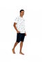 Men's Ecru Shorts Set - 18879 - 2