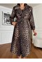 Special Design Leopard Trench Coat with Pearls - 2