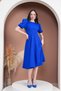 Balloon Sleeve Midi Length Flared Dress - 4