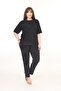 طقم قماش قطن 100% مغسول بتفاصيل شبكية
