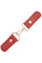 Real Leather Hook Buckle (Lock) Red Color with Light Gold Metal