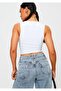 Kare Yaka Geniş Askılı Basic Bluz ( Crop Değildir ) - 5
