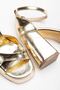 Beijing Gold Skin Platform Open Toe Thick Heeled Shoes - 3