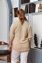 Large Size Mink Shirt with Pocket Cover Stone Detail - 3