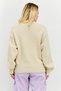 Women Crew Neck Knitted Sweater, Beige - 3