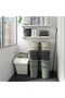 Bin with lid, dark grey, 8 l - 8