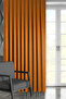 Velvet Textured Series Orange Close Pleat (1x3) Single Wing Background Curtain - 3