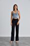 Işil 4550-High Waist Pocketless Palazzo Pants